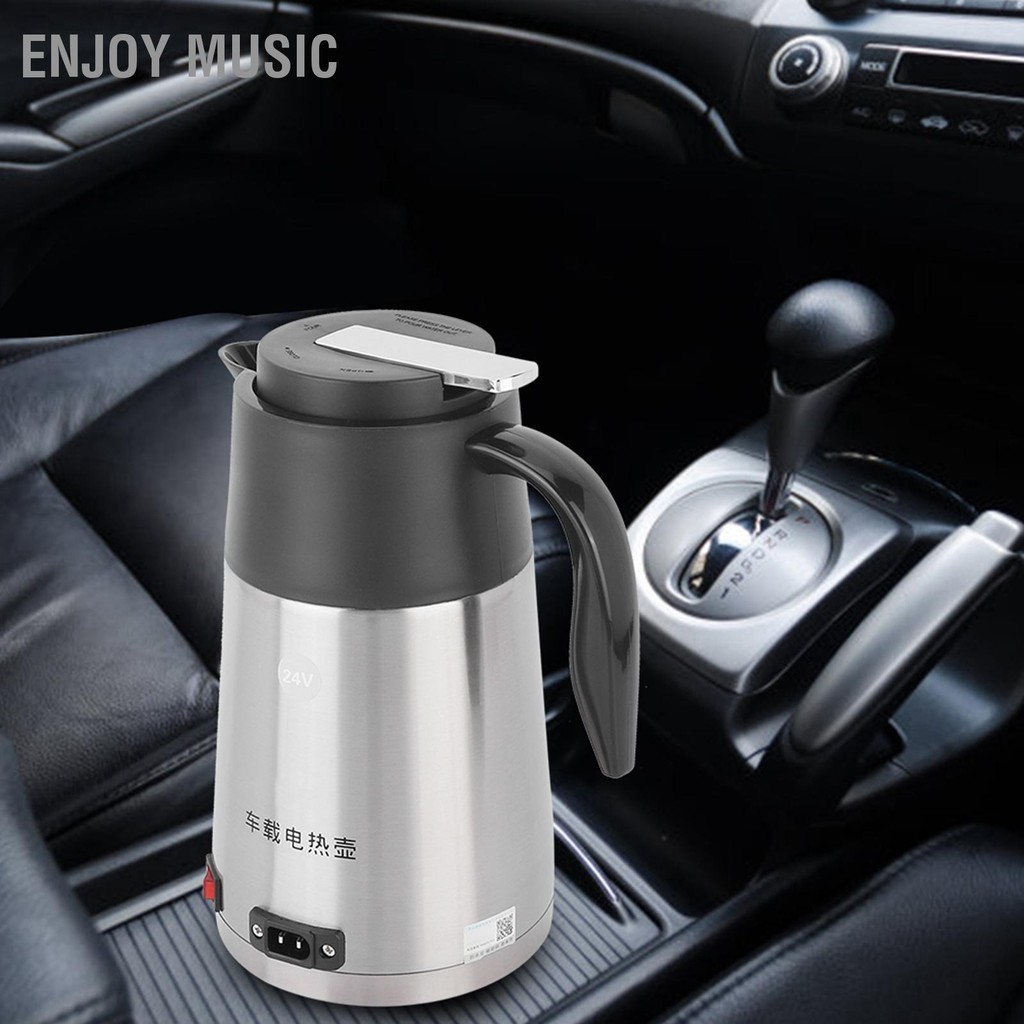 Enjoy Music 1.2L 24V รถบรรทุกแบบพกพา รถ กาต้มน้ำไฟฟ้าต้มกาแฟเครื่องทำน้ำอุ่นเครื่องทำความร้อนถ้วยแก้ว