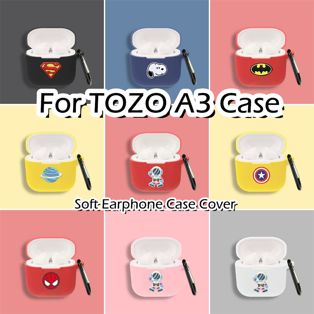 【 ส ่ วนลด 】 สําหรับเคส TOZO A3 เรียบง ่ ายน ่ ารักลายการ ์ ตูน Pikachu เคสหูฟังซิลิโคนอ ่ อนนุ ่ มปลอก