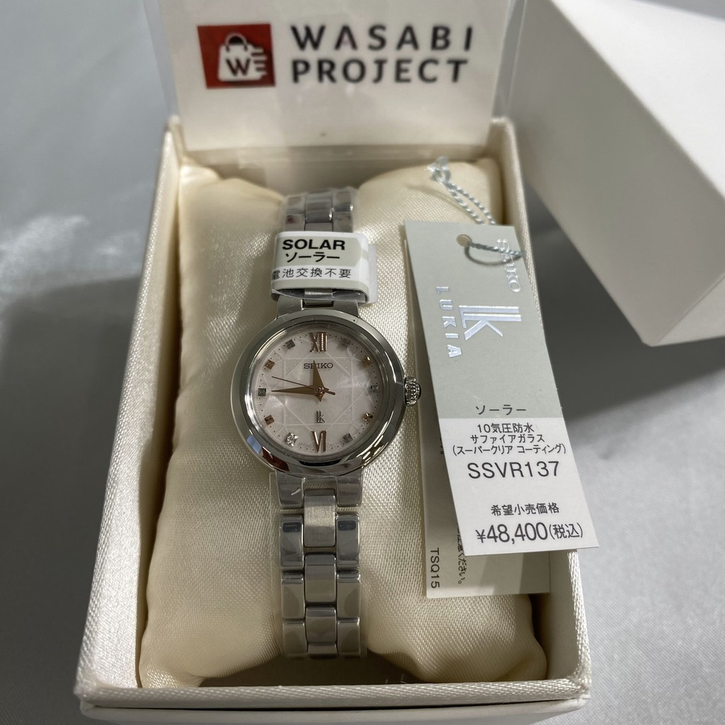 [Authentic★Direct from Japan] SEIKO SSVR137 Unused LUKIA Solar Sapphire glass pink SS Analog Women Wrist watch นาฬิกาข้อมือ