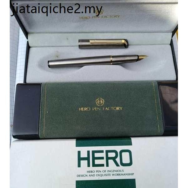 Old Hero 60th Anniversary Fountain Pen Production Extra Fine ไทเทเนียมชุบโลหะ Fountain ปากกา Iridium ปากกาฟรี 2.6 หมุนหมึก Absorption