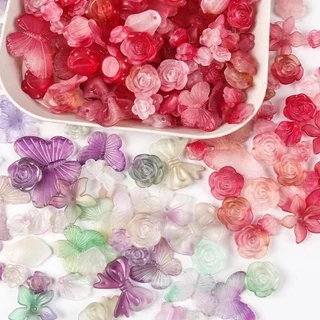 20g ผสมลูกปัดใบดอกไม ้ ผีเสื ้ อลูกปัดอะคริลิคสําหรับ DIY Handmade สร ้ อยข ้ อมือเครื ่ องประดับทําอุปกรณ ์ เสริม