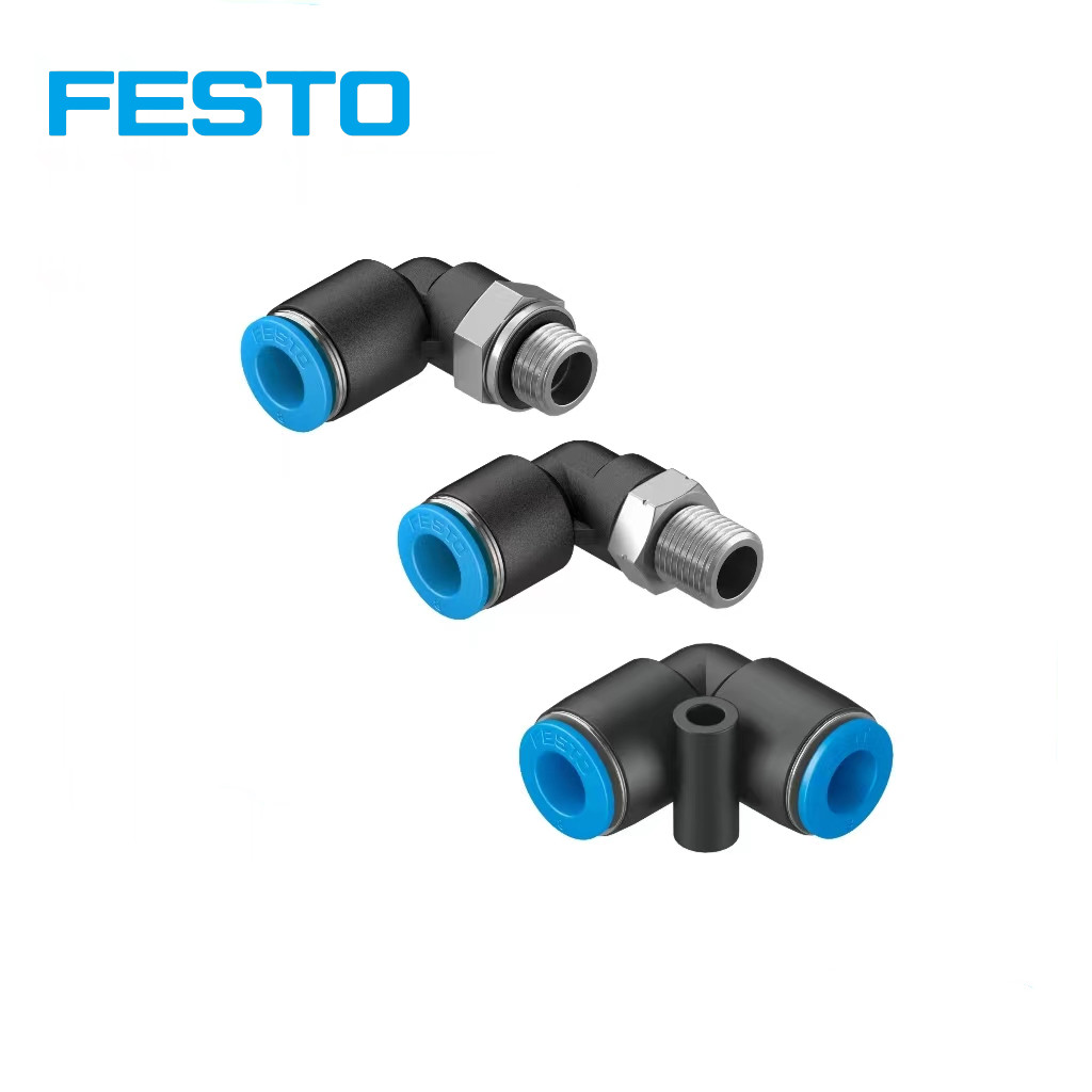 FESTO ขั้วต่อหลอดลมแบบแทรกอย่างรวดเร็ว  QST QSY QSL-1/8-1/4-3/8-1/2-4-6-8-10-12-16