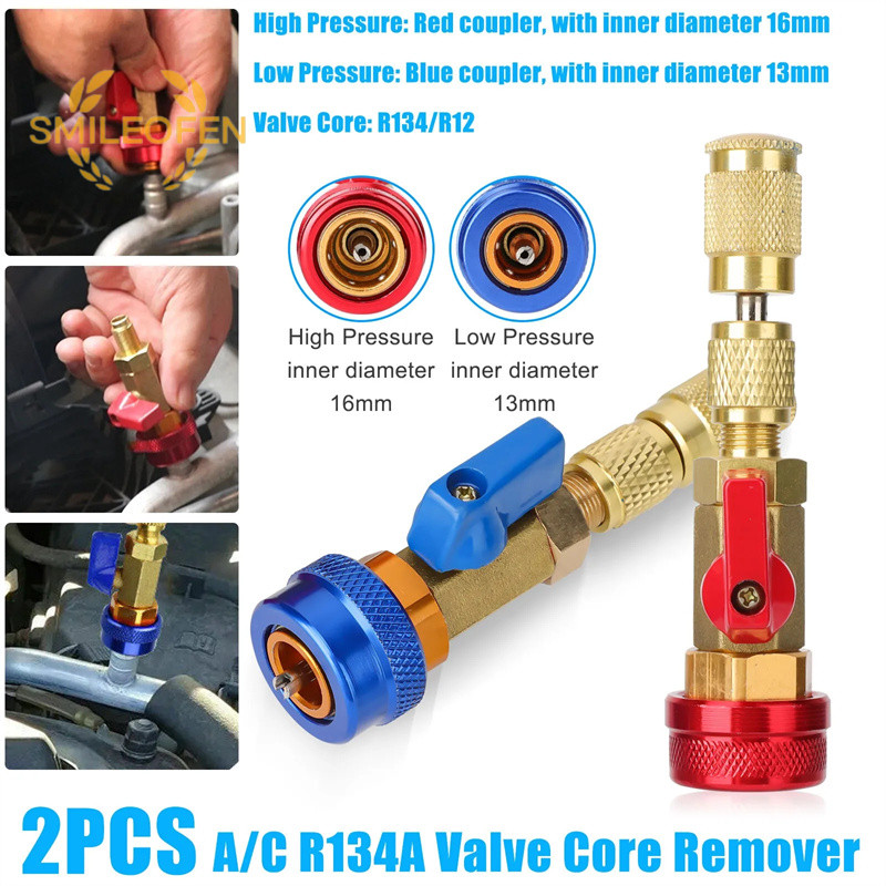 [Smileofen ] R134a R1234YF Quick Valve Core Remover Installer เครื ่ องมือแรงดันสูงเครื ่ องมือเครื ่ องปรับอากาศ Syestem เครื ่ องมือใหม ่