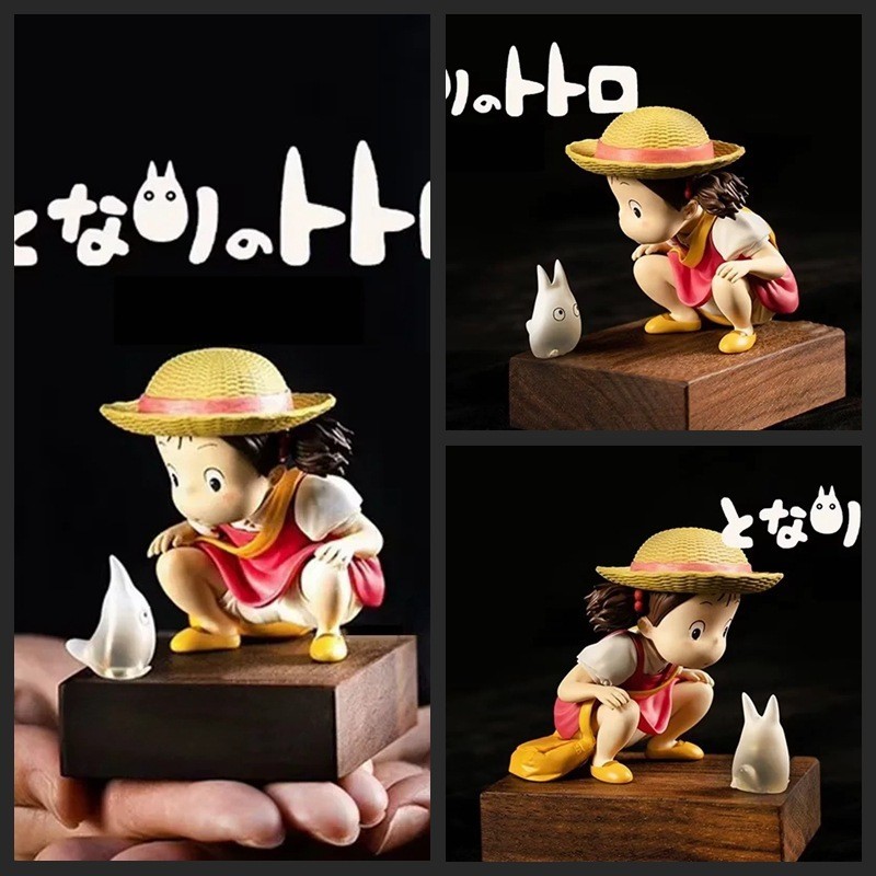 Hayao Miyazaki Character Series Totoro and Xiaomei Hand-Made Cute Anime Two-Dimensional Model Ornaments Peripheral Gifts