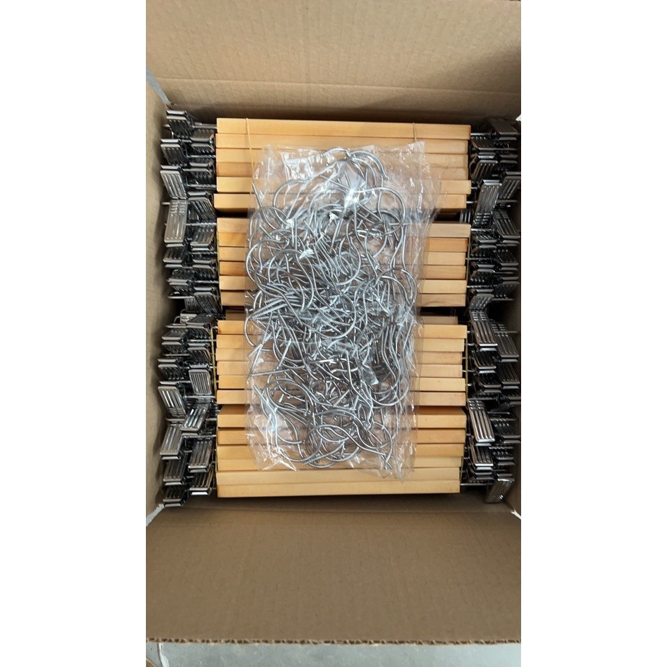 ไม้แขวน มีหนีบเหล็ก (6 ชิ้น) ไม้แขวนกางเกง ไม้แขวนกระโปง32cm Y-02 - รูปที่ 6