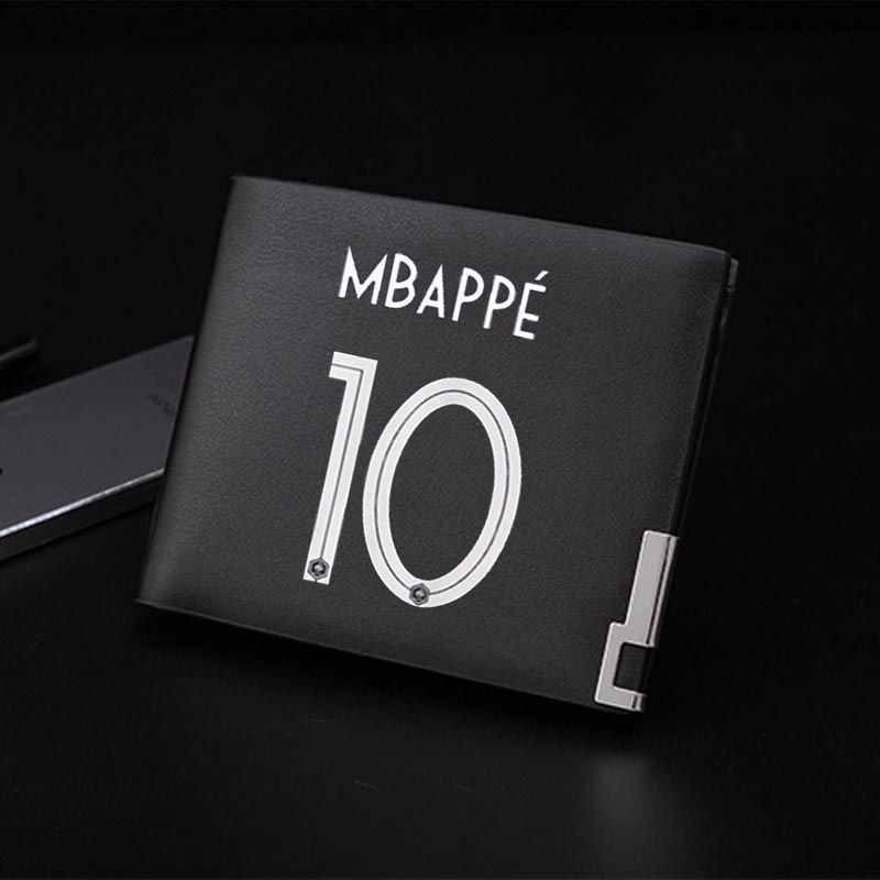 Paris Saint Germain Mbappe Half Fold Wallet Mens and Womens Short Wallet Card Bag Zero Wallet
