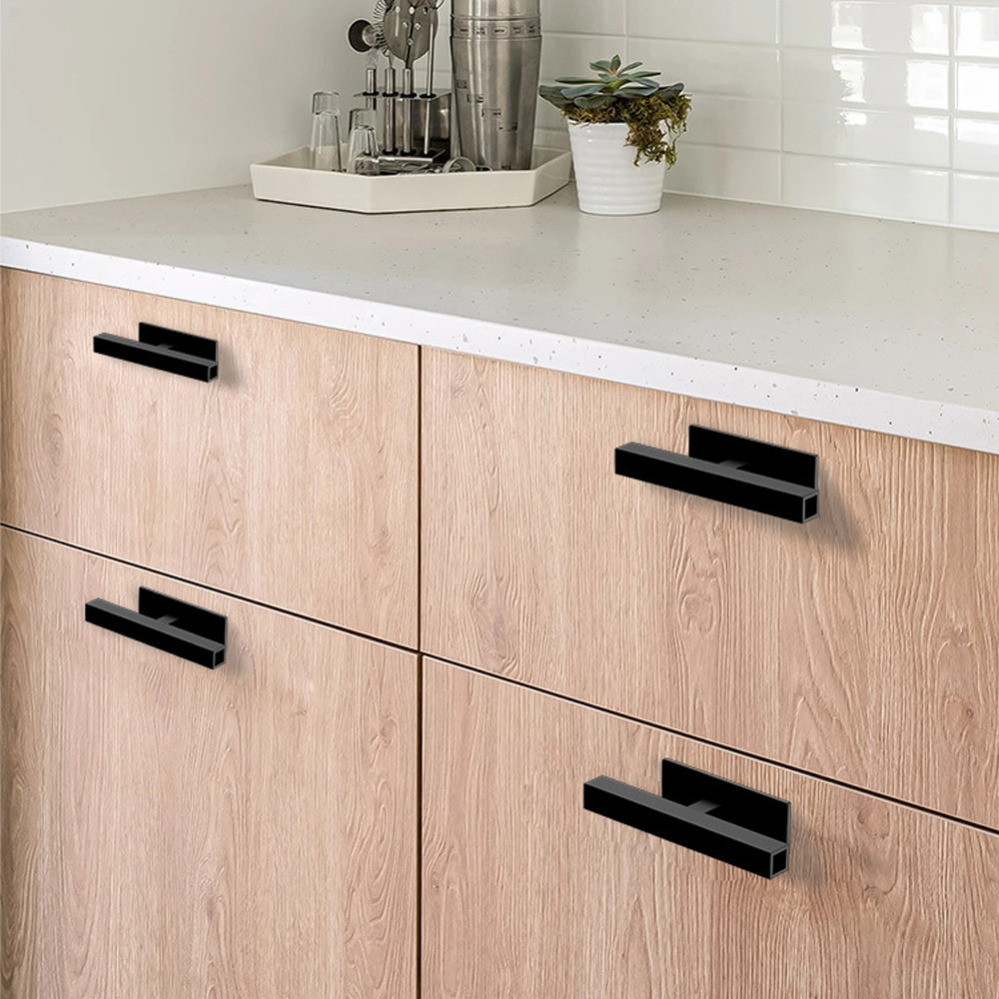 2 ชิ้น Self-Stick Instant Drawer Pull Helper - สําหรับหน้าต่าง ตู้เสื้อผ้า ตู้ - มือจับตู้ดึง - พลาสติก เจาะฟรี Self-Adhesive - มือจับประตูบานเลื่อน
