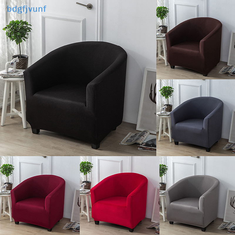 Bdgf เดี่ยวโซฟา Club โซฟาสําหรับห้องนั่งเล่นยืดหยุ่นผ่อนคลาย Armchair Protector สีทึบ Spandex สําหรับ Home Hotel TH