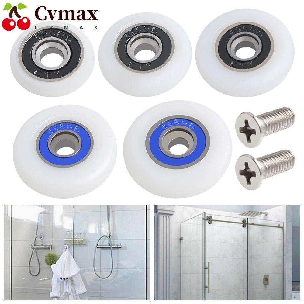 Cvmax ล้อรอกประตูบานเลื่อน ไนล่อน พร้อมสกรู 19 23 25 27 29 มม. 1 ชิ้น 4 ชิ้น