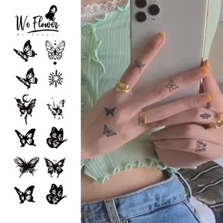 เราดอกไม้ ins อินเทรนด์ชั่วคราวผีเสื้อสติ๊กเกอร์รอยสักสําหรั…