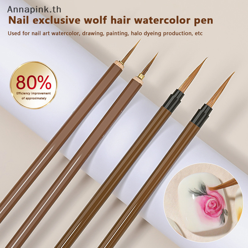 Annapink.th เล ็ บหมาป ่ าผมแปรงปากกาเจล Paing ลวดวาดปากกา Liner แปรงขัดเล ็ บเครื ่ องมือออกแบบ EN