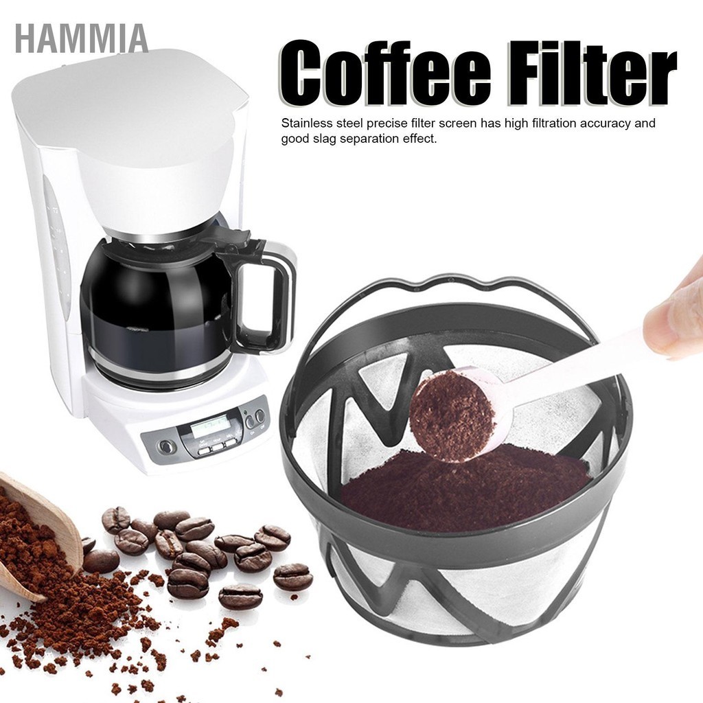HAMMIA ตะกร้ากรองกาแฟแบบใช้ซ้ำได้เครื่องชงกาแฟกรองตาข่ายสำหรับ KEURIG K-DUO Brewers
