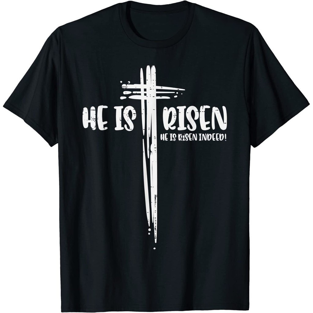 Easter Jesus He Is Risen Indeed Religious Christian T-Shirt