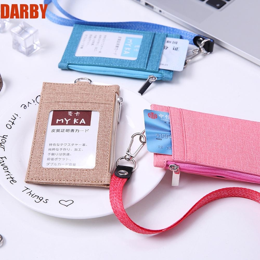 Darby Card Holder With Neck Strap Cowboy Leather Slim Wallet Casual Credit Card Holder