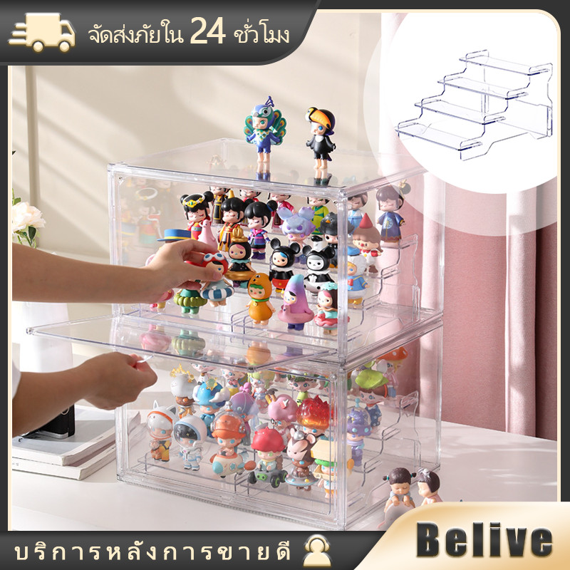 ชั้นวางโมเดลอะคริลิค 4ชั้น สำหรับวางตุ๊กตา ฟิกเกอร์ ของสะสมต่างๆ