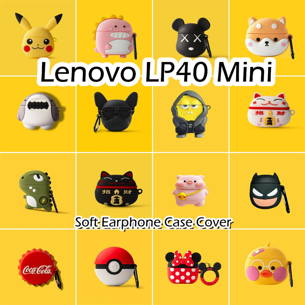 【imamura 】นําไปใช้กับ Lenovo LP40 Mini เคส Case เคสหูฟัง สไตล์การ์ตูนตลก ซิลิโคนนุ่ม เคส เคสหูฟัง NO