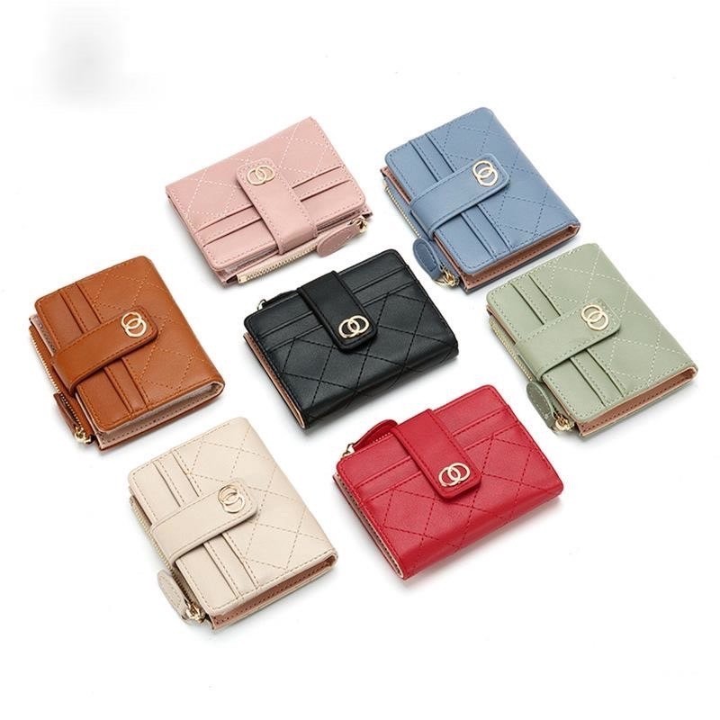 พร้อมส่ง กระเป๋าสตางค์ แบบพับ พร้อมช่องใส่บัตร สำหรับผู้หญิง#BAG030