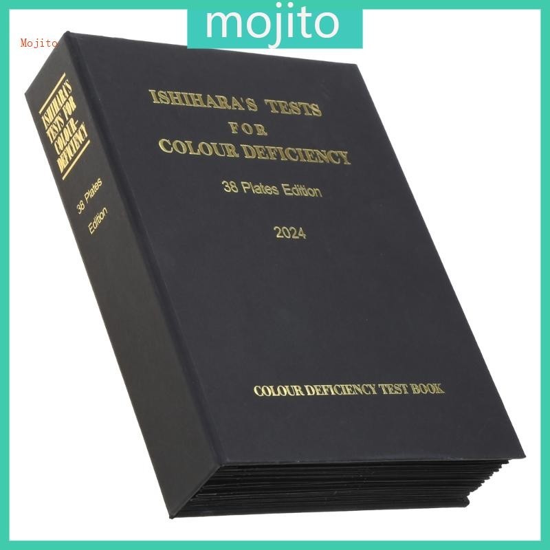 Mojito Ophthalmic Optical Optometry Ishihara Book 38 แผ ่ นสีตาบอดสีหนังสือทดสอบการขาดสีสําหรับโรงเรียนขับรถ