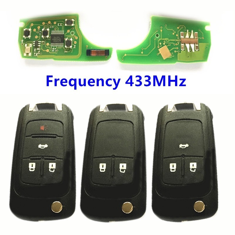 สําหรับ Chevrolet Car Remote Key วัสดุทนทาน 433MHz ความถี ่ DIY เปลี ่ ยน