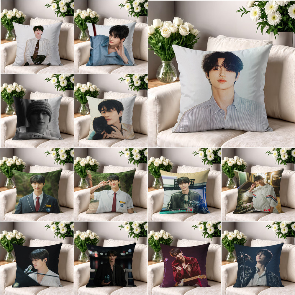 Lovely Runner 🏠 Byeon Woo-Seok โยนหมอนหมอนโพลีเอสเตอร ์ Cover,sofa Cushion Cover,Birthday Gifts, Home Coming Gift Noout Core