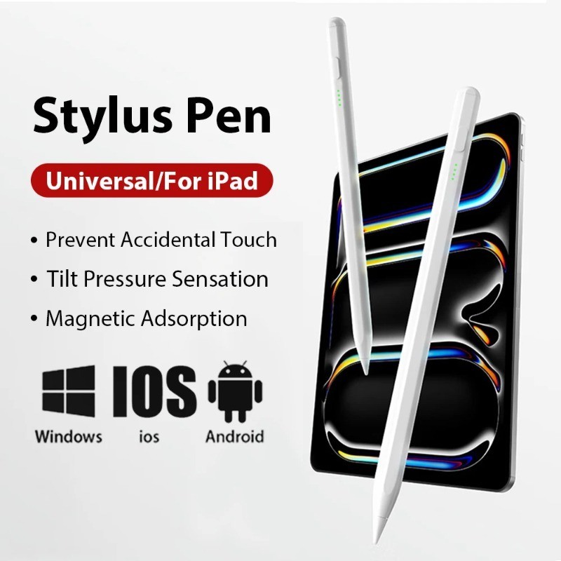 Universal Stylus ปากกาสําหรับ IOS Capacitive หน ้ าจอ Touch ปากกาสําหรับ IPad Pro 11 13 2024 Air 11 13 2024 10 8 9 7 6 5 Gen 10.9 10.5 10.2 9.7 2018 2017 Mini 4 5 6
