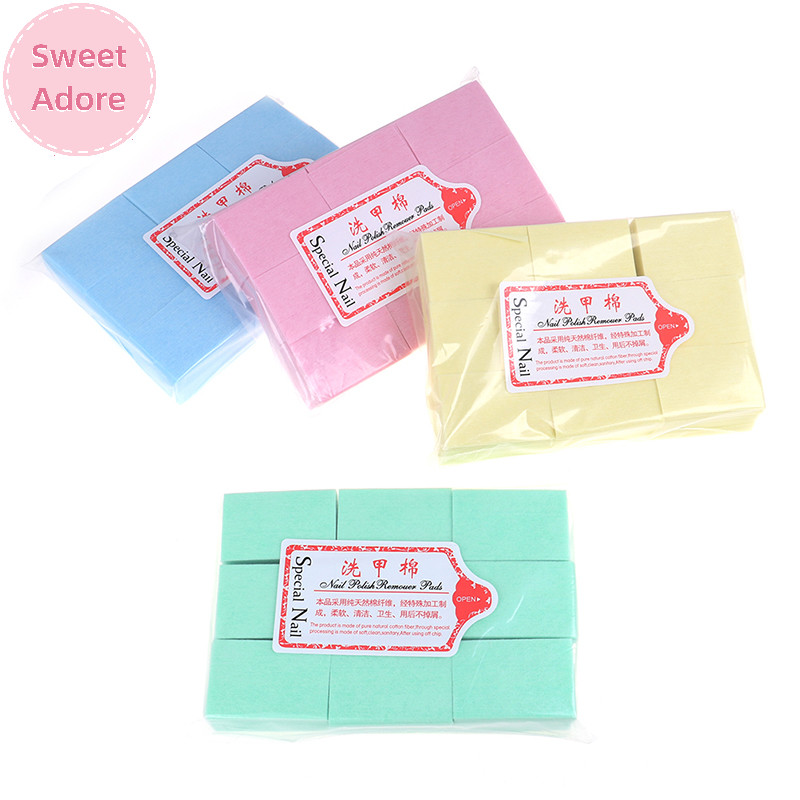 Sweetadore 600 ชิ ้ นยาทาเล ็ บ Remover ผ ้ าเช ็ ดทําความสะอาดเล ็ บเจล Lint-Free Hard Cotton Napkin TH