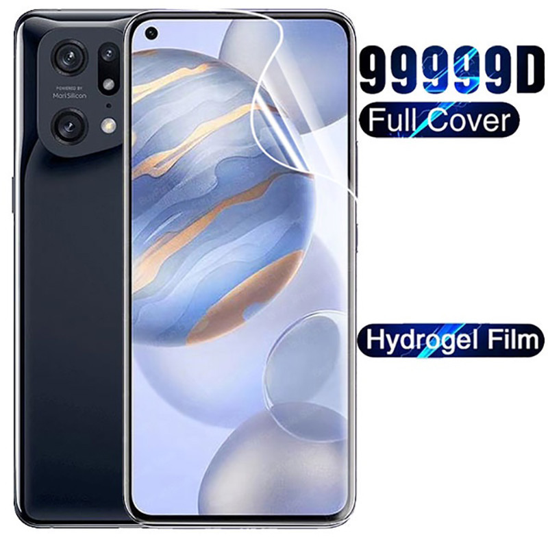 ฟิล์มกันรอยหน้าจอไฮโดรเจลแบบเต็มหน้าจอสําหรับ OPPO Find X8 X5 X3 X2 Pro 4G 5G 2024