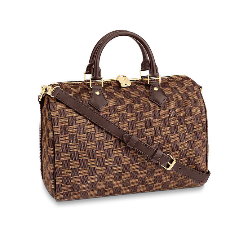 Louis Vuitton LV Women 's Bag SPEEDY 30 Checkerboard One shoulder Handheld Boston Bag ( พร ้ อมสายสะพายไหล ่ ) N41367