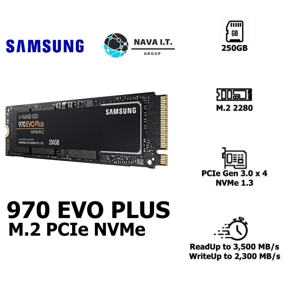 ⚡️กรุงเทพฯด่วน1ชั่วโมง⚡️ SAMSUNG SSD 970 EVO PLUS M.2 250GB PCIE NVME MZ-V7S250BW รับประกัน 5 ปี