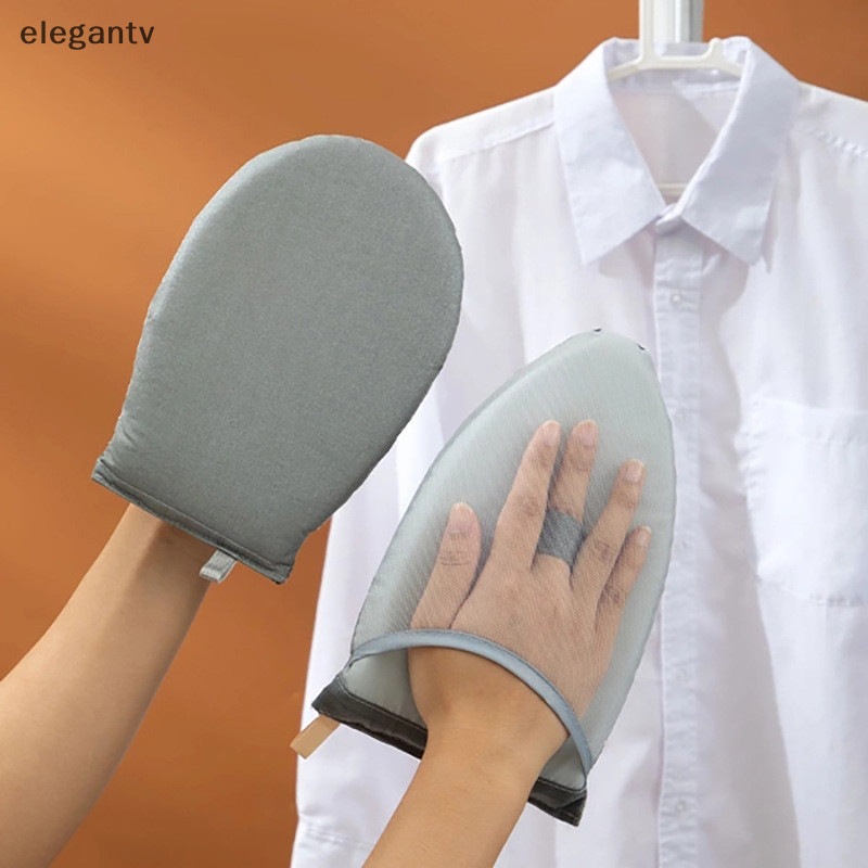 Egn เสื้อผ้า Steamer ถุงมือรีดผ้า Anti Steam Mitt พร้อมห่วงนิ้วถุงมือทนความร้อนสําหรับเสื้อผ้า Steamers ป้องกันมือถือ N