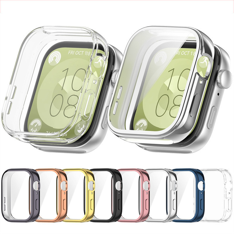 สําหรับ HUAWEI WATCH FIT 3 4 5 Pro เคส โปร่งใสป้องกันกรณี tpu ปกอ่อนอุปกรณ์เสริมซิลิโคนครอบคลุมเต็มรูปแบบ shell HUAWEI WATCH FIT3 FIT4 FIT5 PRO ปลอก