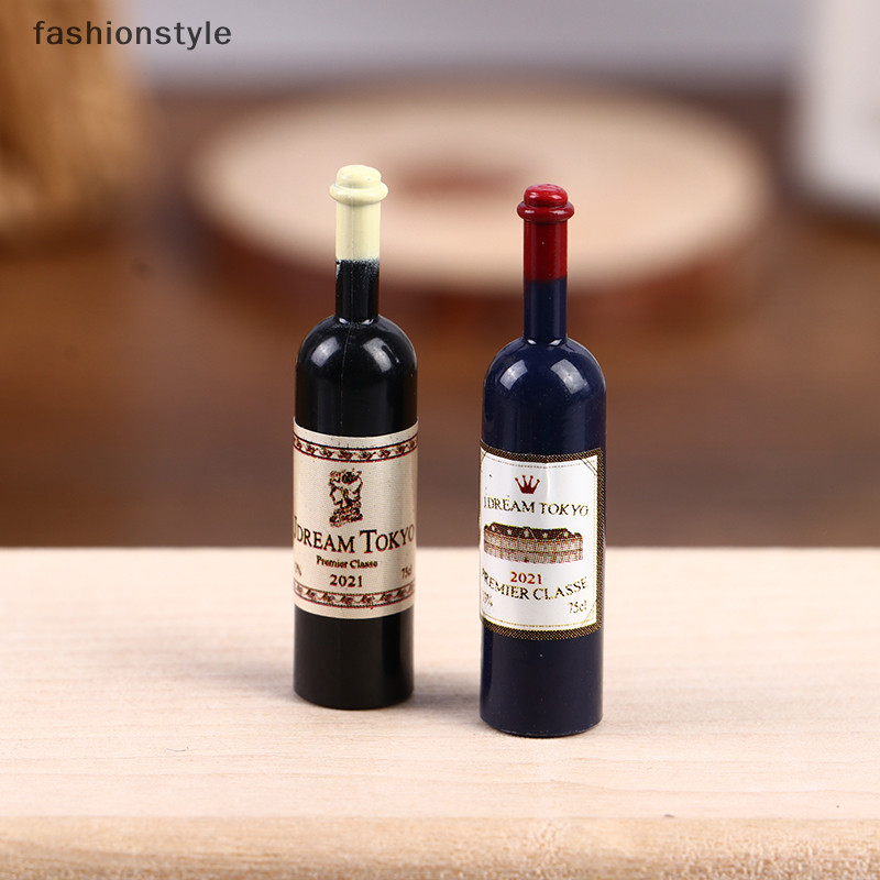 [Fashionstyle] 5 ชิ้น 1:12 Dollhouse Miniature ถ้วยไวน์แก้วเบียร์ขวดไวน์ตุ๊กตาตกแต่งของเล่น [th]