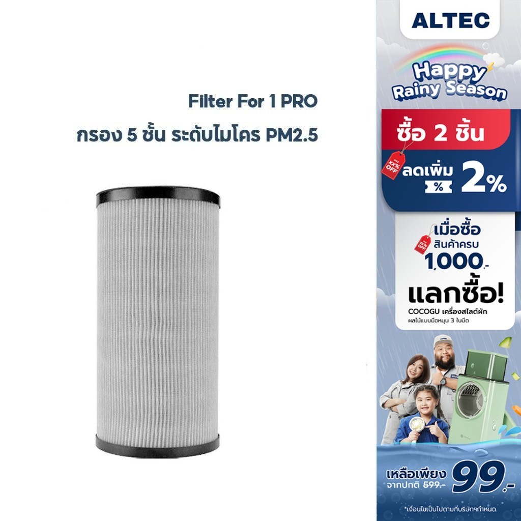 [ทักแชทรับโค้ด] ALTEC Air Purifier Filter ไส้กรองสำหรับ รุ่น 1 PRO