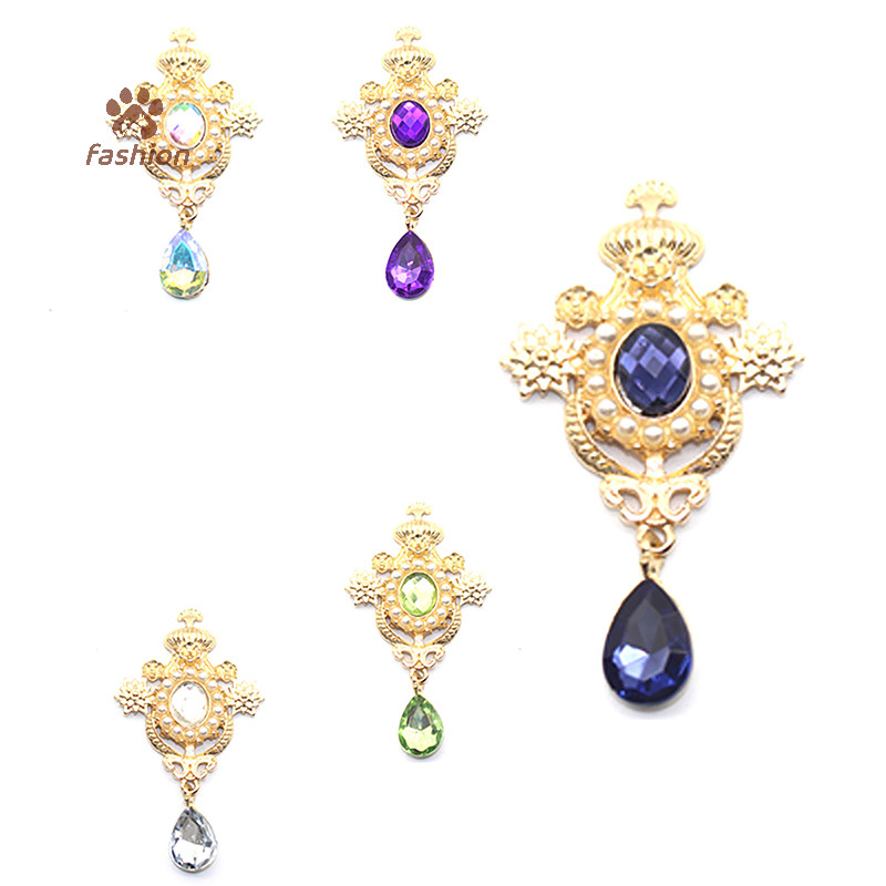 [แฟชั่น] Rhinestone Pearl Water Dropเข็มกลัดปุ่มเย็บปุ่มโลหะผสมอุปกรณ์ตกแต่งDIYการ์ดเชิญงานแต่งงานแก้วไวน์ของขวัญกล่องตกแต่ง {TH} - รูปที่ 2