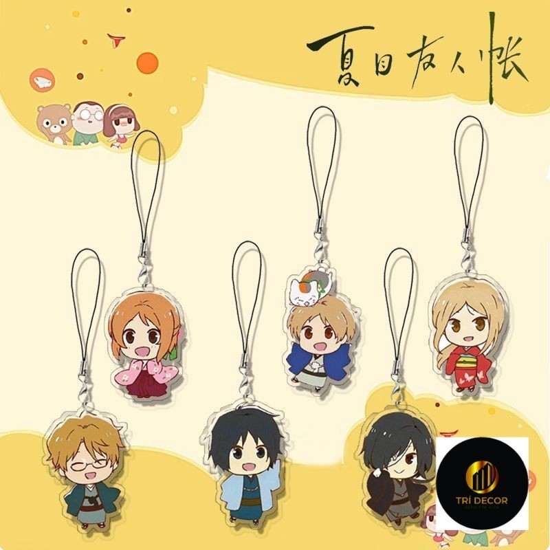 Natsume Yuujinchou เชือกเส้นเล็กโทรศัพท์มือถือ Nyanko Sensei Natsume Takashi Kawaii อะคริลิคสายแขวนน