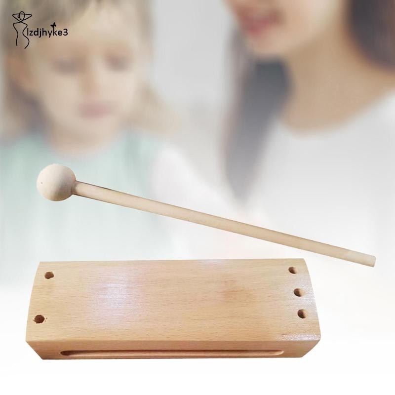 [lzdjhyke3 ] เครื ่ องดนตรี Wood Rhythm Block ของขวัญวันเกิด Rhythm Percussion
