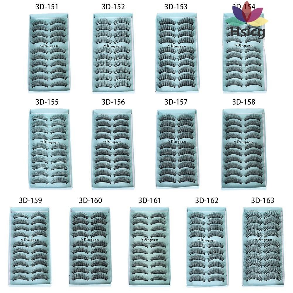 Hsicg ขนตาปลอม Beauty Makeup Fluffy Super Soft Pure Hanmdade Natural Long