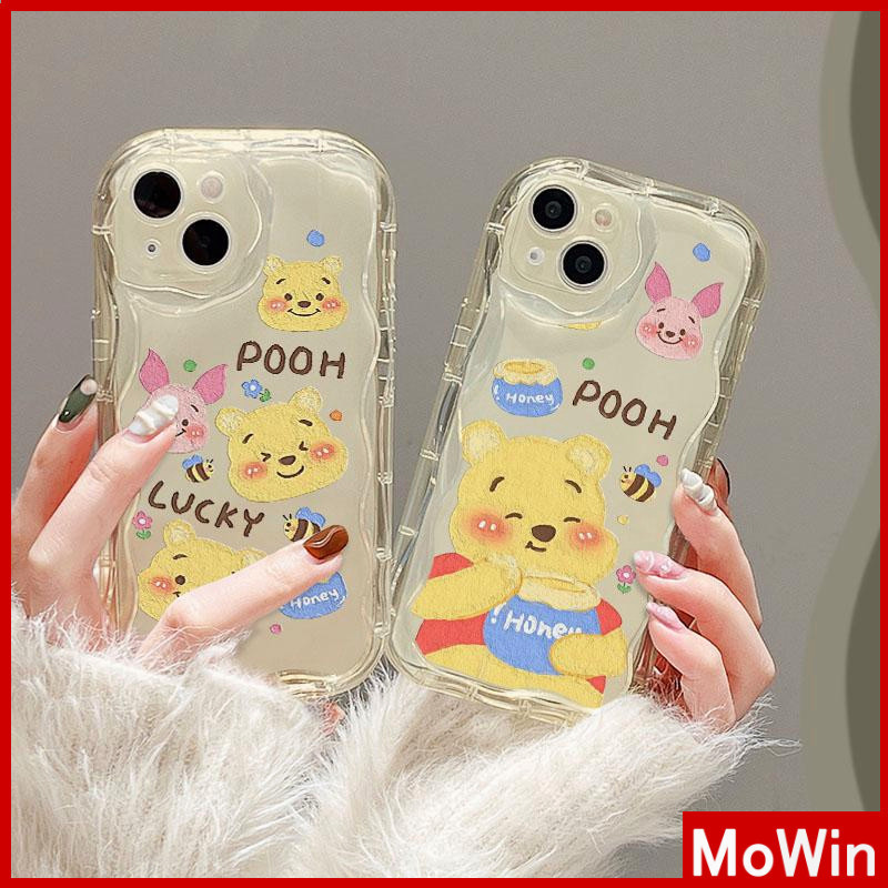 Mowin - เข้ากันได้สำหรับ 15 เคสไอโฟน11 เคส iphone 11  สำหรับ 14 Pro Max เคสไอโฟน 3D ขอบโค้งคลื่นใสเค