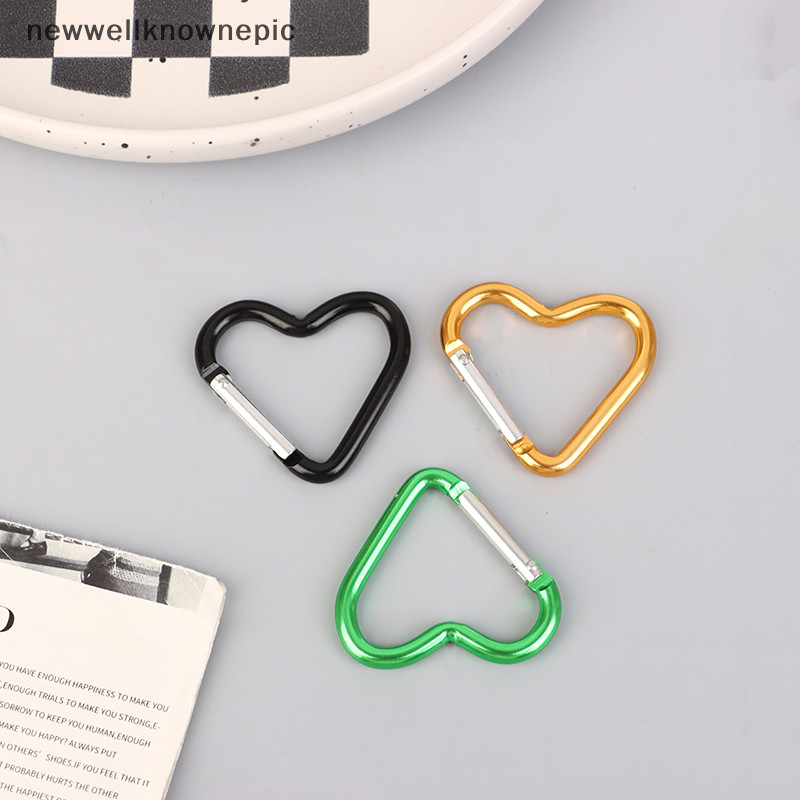 Newwellknownepic 1 PC Heart-รูปอลูมิเนียมCarabiner Key Chainคลิปกลางแจ้งพวงกุญแจHookขวดน้ําแขวนหัวเข็มขัดอุปกรณ์เสริมTH