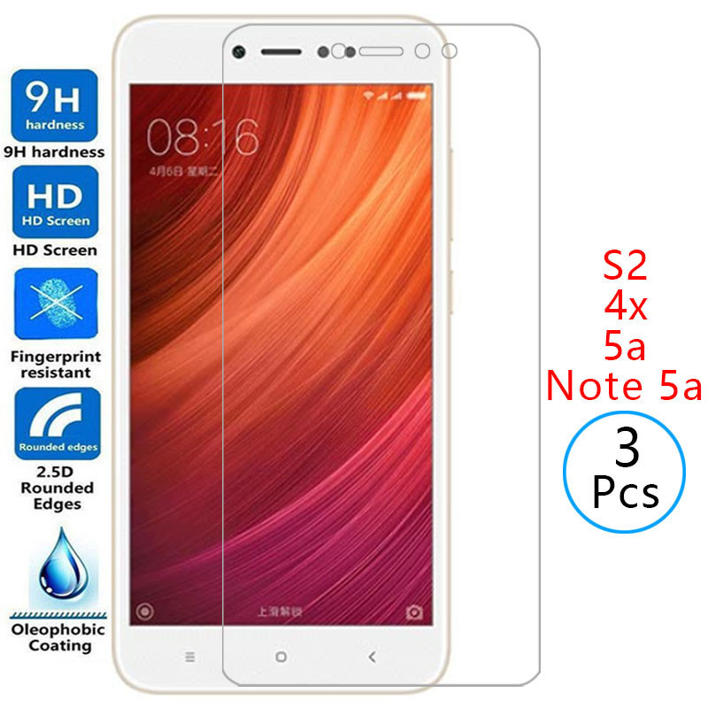 กระจกนิรภัยป้องกันสําหรับ xiaomi redmi note 5a prime 4x s2 ป้องกันหน้าจอบน note5a ไม่ใช่ 5 a5 s 2 ฟิ
