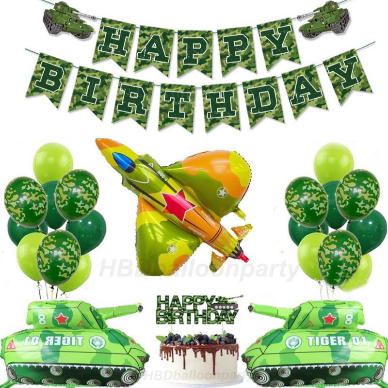 ลูกโป่งฟอยล์วันเกิดทหาร soldier foil balloons