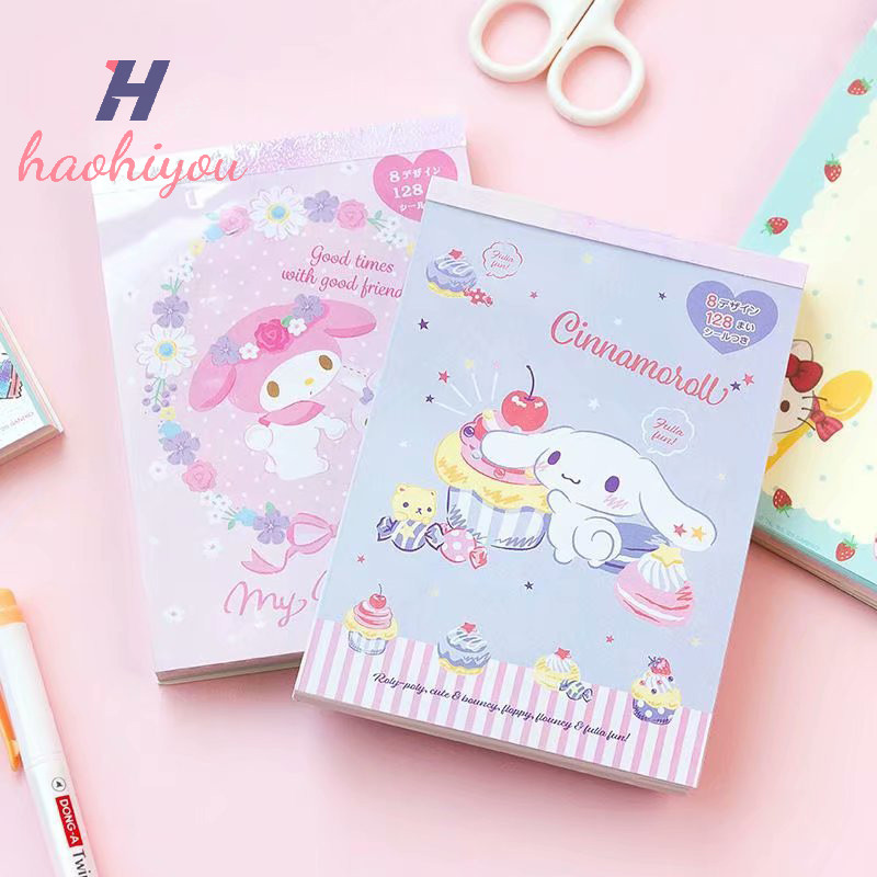 <haohiyou> 128 แผ่นน่ารักการ์ตูน Memo Pad เด็กอุปกรณ์การเรียนหมายเหตุกระดาษไดอารี่ Scrapbooking Kawaii เครื่องเขียนข้อความไม่ Sticky Notes Nice