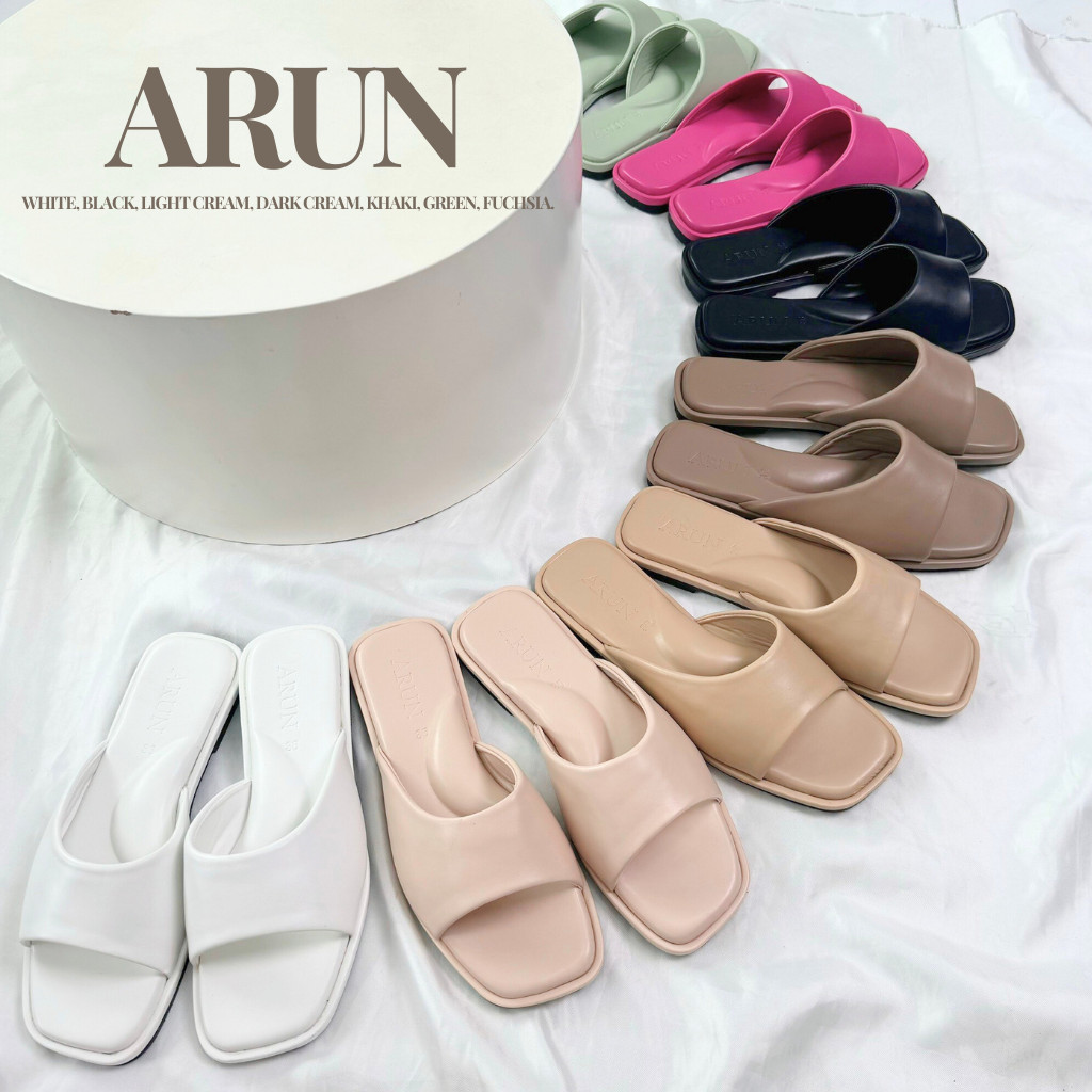 รองเท้าแตะแบรนด์ ARUN รุ่น AR2020 ดีไซน์ปาดข้าง เก็บหน้าเท้าได้ดี ไซส์ 36-45