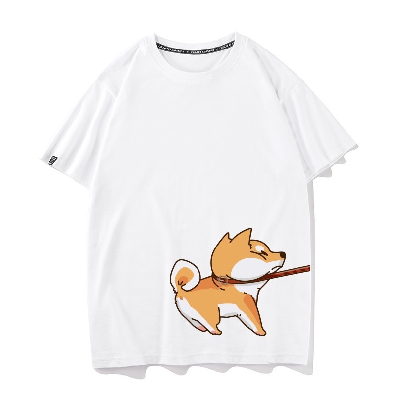 【ส่งจากไทย】 เสื้อยืดแมว   ลาย สุนัข Doge Kabosu  S-5XL（H O เครื่องแต่งกาย）