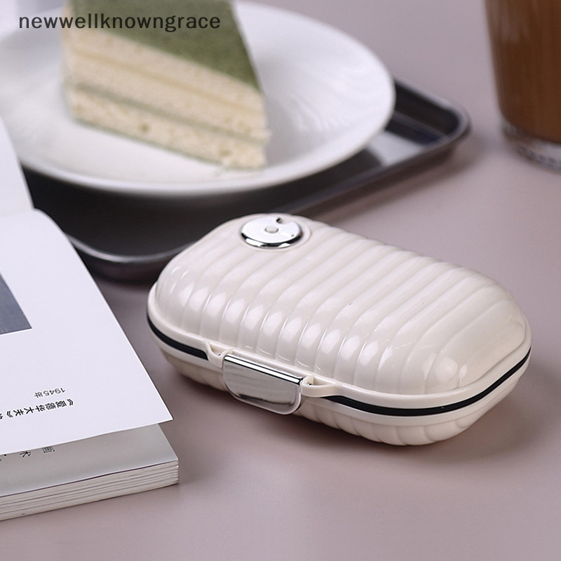 Newwellknowngrace Seven Day Travel Mini แบบพกพากล่องยาความงามสูงหลายกริดปิดผนึกกล่องเก็บสําหรับแยกแพคเกจเครื่องประดับ Pill TH