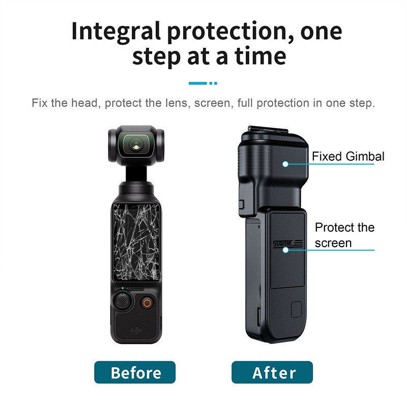 All-in-one Gimbal เลนส์กล่องเก็บหน้าจอสําหรับ DJI Osmo Pocket 3 Scratch & Impact Clamshell Storage Handheld Gimbal กล่องอุปกรณ์เสริม