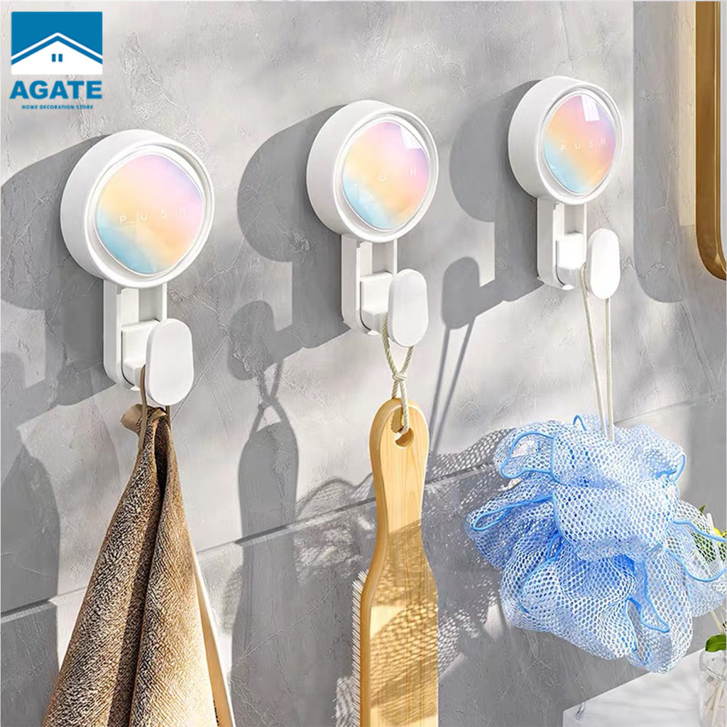 ขอแขวนแบบดูด ตะขอสูญญากาศ ติดผนังได้แบบไร้กาว ไม่ทิ้งคราบกาวไร้รอยเปื้อน กันน้ำก