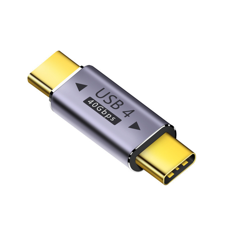 อะแดปเตอร์ USB-C ชายกับชาย USB Type C Connector Extender เข้ากันได้กับ Thunderbolt 4/3 รองรับการชาร์จสูงสุด 100W, การถ่ายโอนข้อมูล 40Gbps และวิดีโอ 8K/60Hz