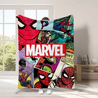Spiderman Flannel ผ้าห่มการ์ตูน Avengers Spider Man Peter Parker โยนผ้าห่มฤดูหนาวผ้าปูที่นอนเด็กผู้ใหญ่ผ้าห่ม