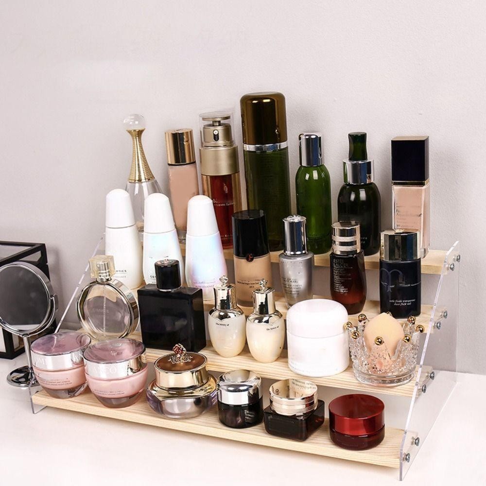 เกลเนส อะคริลิคจัดเก็บชั้นวางจอแสดงผล,บันไดประเภทโปร่งใสตุ๊กตาตัวเลขรุ่นชั้นวาง,เล็บชั้นเก็บที่ถอดออกได้น้ําหอม2/3/4/5ชั้นผู้ถือเครื่องสําอางตุ - รูปที่ 3